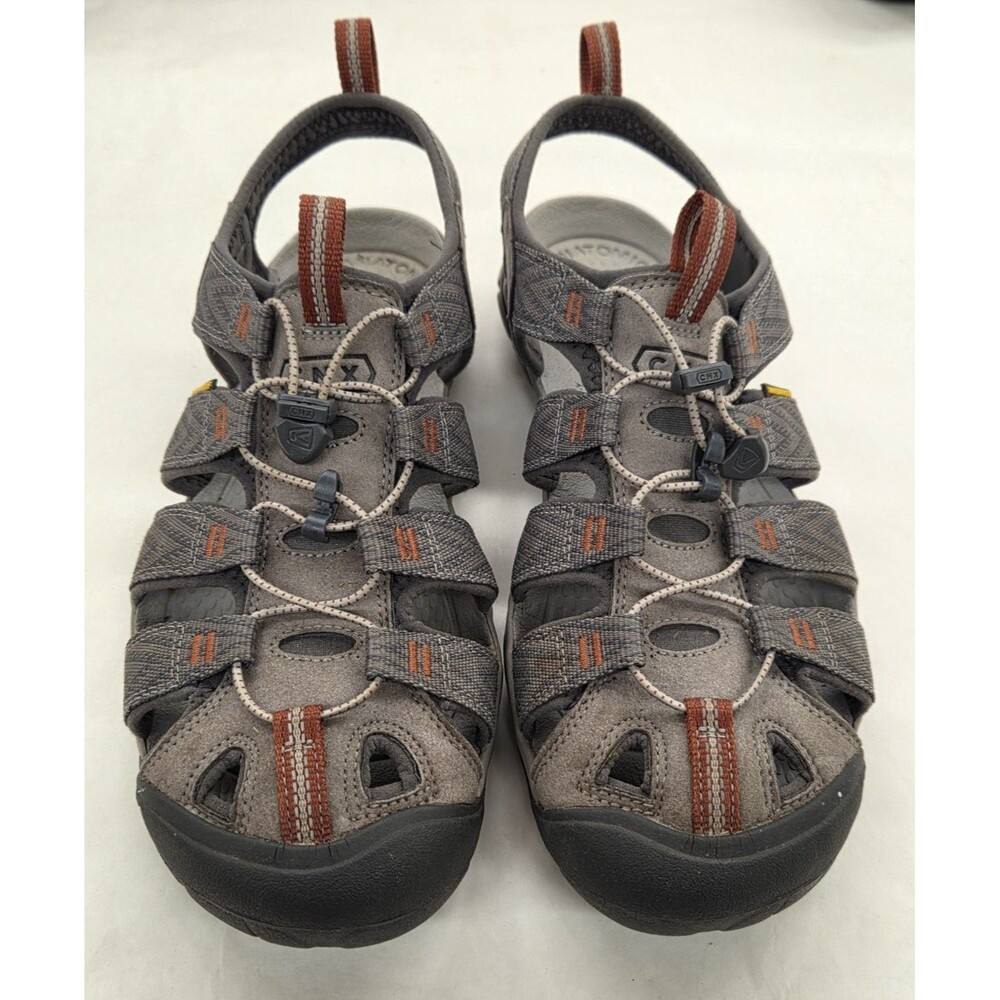 KEEN Clearwater CNX Men's Sandals Size 11 Gray Rust Waterproof Hiking Water Shoe - Picture 1 of 8